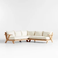 Jeannie 3-Piece Teak Outdoor Sectional by Leanne Ford