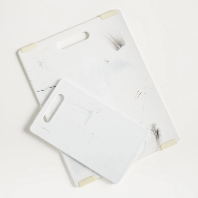 Jelli ® Reversible White Marble 10"x6" Cutting Board