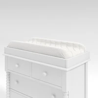 White Wood Baby Changing Table Topper