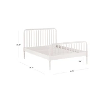 Jenny Lind White Wood Spindle Kids Full Bed