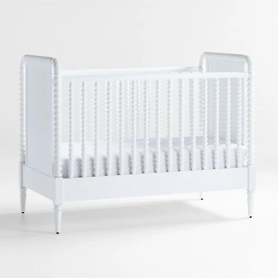 Jenny Lind Heirloom White Wood Convertible Baby Crib with Toddler Bed Rail