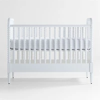 Jenny Lind Heirloom White Wood Convertible Baby Crib with Toddler Bed Rail