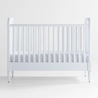 Jenny Lind Heirloom White Wood Convertible Baby Crib with Toddler Bed Rail