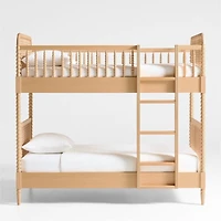 Jenny Lind Maple Wood Spindle Kids Twin Bunk Bed
