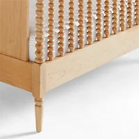 Jenny Lind Heirloom Maple Wood Convertible Baby Crib with Toddler Bed Rail