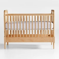 Jenny Lind Heirloom Maple Wood Convertible Baby Crib with Toddler Bed Rail