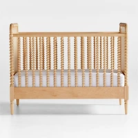 Jenny Lind Heirloom Maple Wood Convertible Baby Crib with Toddler Bed Rail