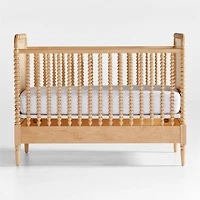 Jenny Lind Heirloom Maple Wood Convertible Baby Crib with Toddler Bed Rail