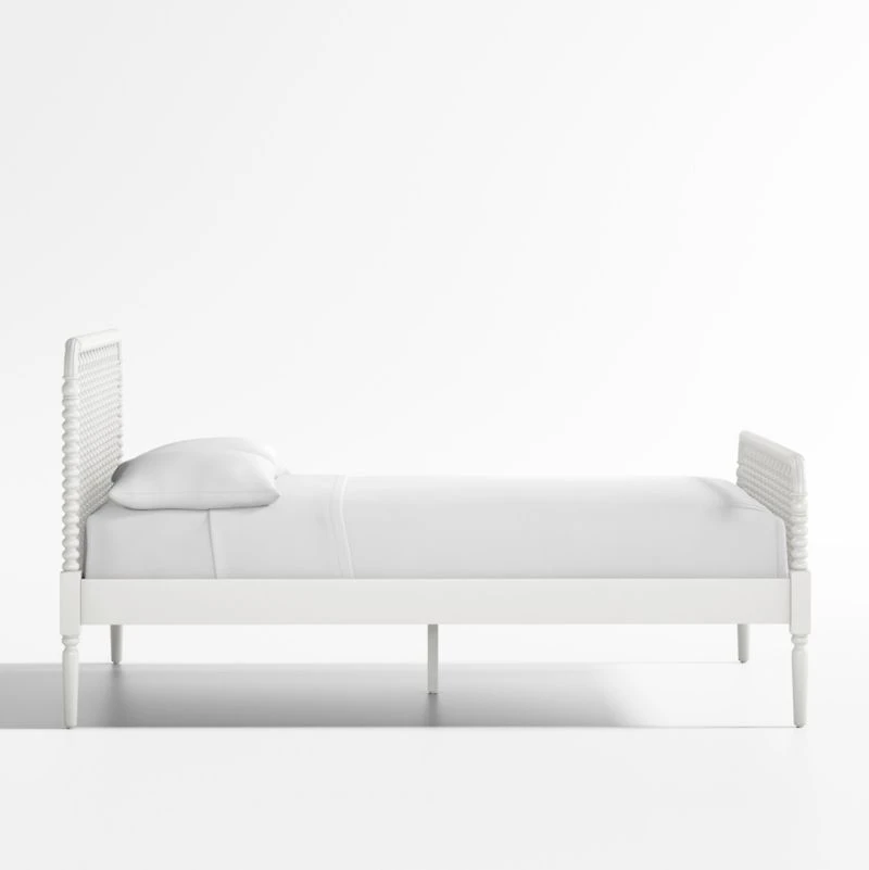 Jenny Lind White Wood Spindle Kids Twin Bed