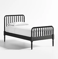 Jenny Lind Black Wood Spindle Kids Queen Bed