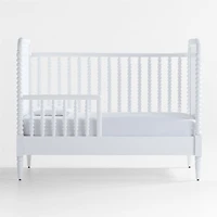 Jenny Lind Heirloom White Wood Convertible Baby Crib with Toddler Bed Rail