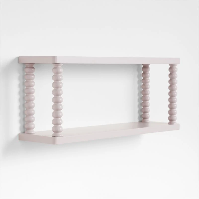 Jenny Lind Kids Violet Wood Spindle Wall Shelf