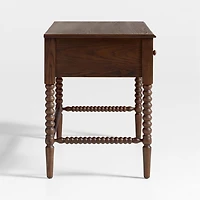 Jenny Lind Deep Brown Wood Spindle 3-Drawer Kids Desk