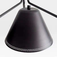 Jensen Black Metal Semi-Flushmount Light 55"