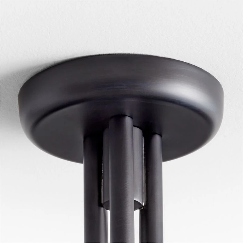 Jensen Black Metal Semi-Flushmount Light 55"