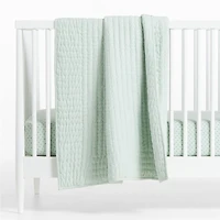 Baby's First Green Organic Jersey Baby Crib Quilt