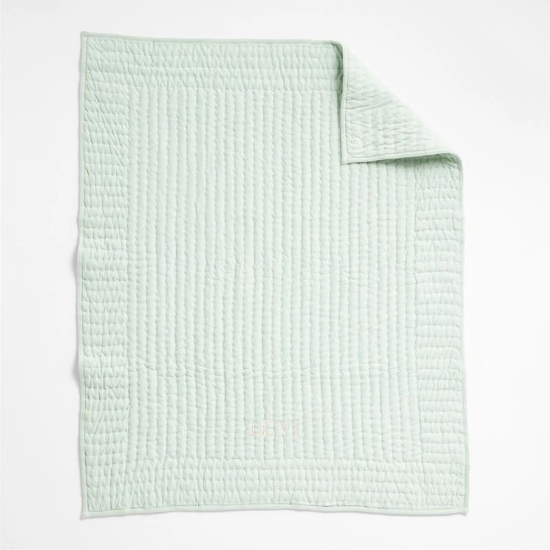 Baby's First Green Organic Jersey Baby Crib Quilt