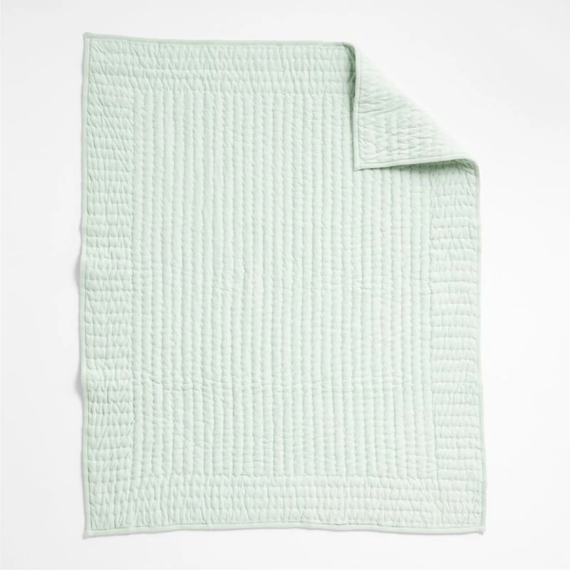 Baby's First Green Organic Jersey Baby Crib Quilt