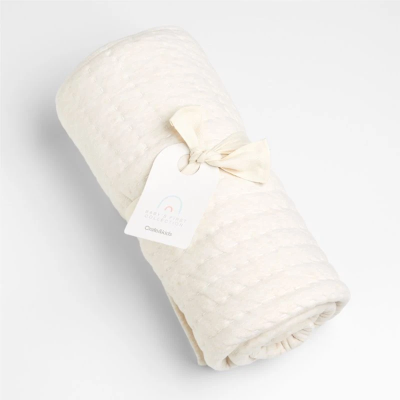 Baby's First Natural Organic Cotton Jersey Baby Crib Quilt
