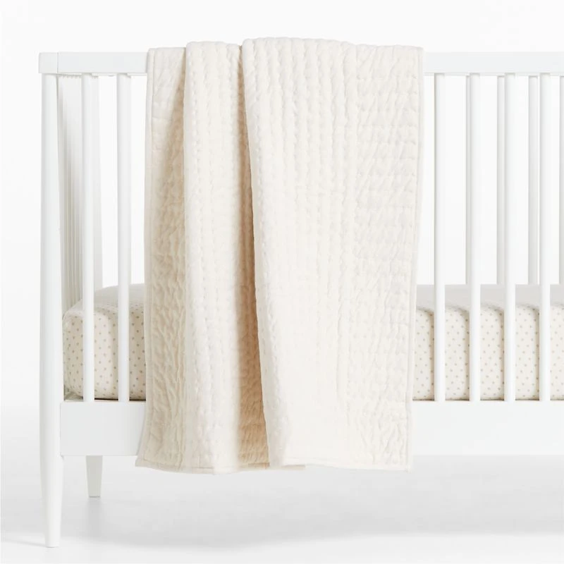 Baby's First Natural Organic Cotton Jersey Baby Crib Quilt