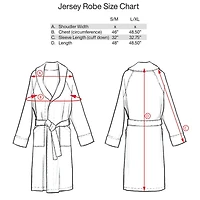 Organic S/M Cotton Jersey Heathered Bath Robe
