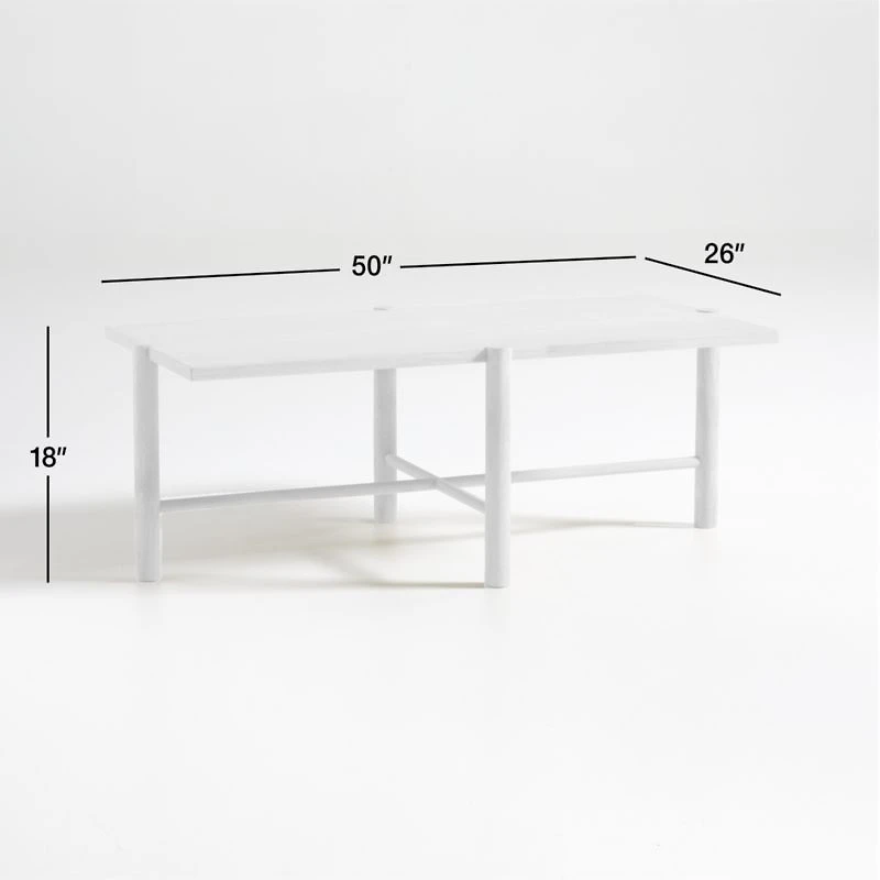 Jo Rectangular Wood Coffee Table