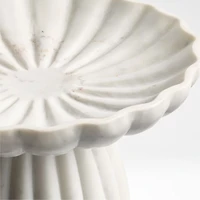 Jolie Low Wide Marble Pedestal 7.5"