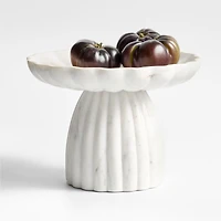 Jolie Low Wide Marble Pedestal 7.5"