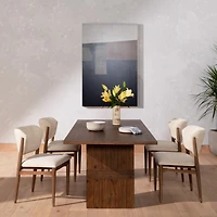 Joren Taupe Wood Upholstered Dining Chair with Performance Fabric