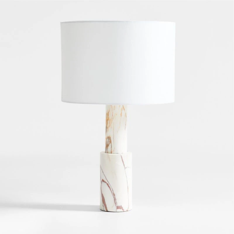 Jorgen Golden Calacatta Marble Table Lamp 28"
