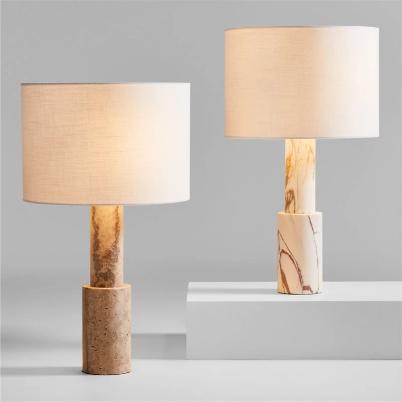 Jorgen Golden Calacatta Marble Table Lamp 28"