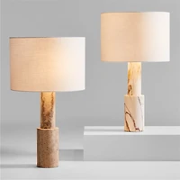 Jorgen Golden Calacatta Marble Table Lamp 28"