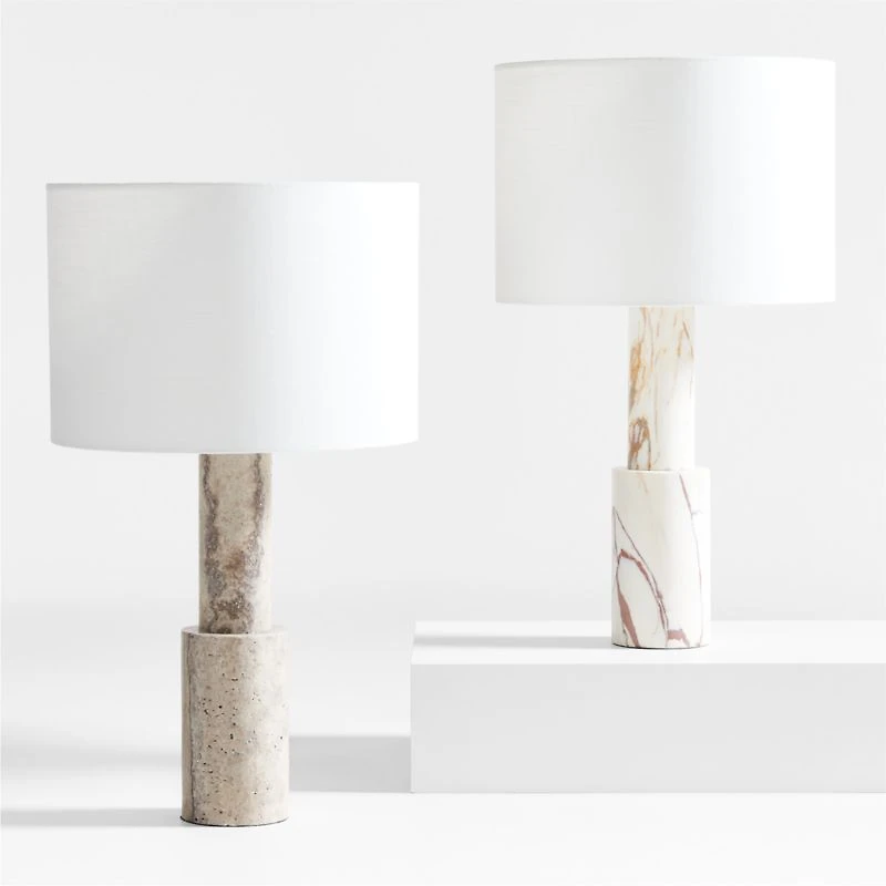 Jorgen Golden Calacatta Marble Table Lamp 28"