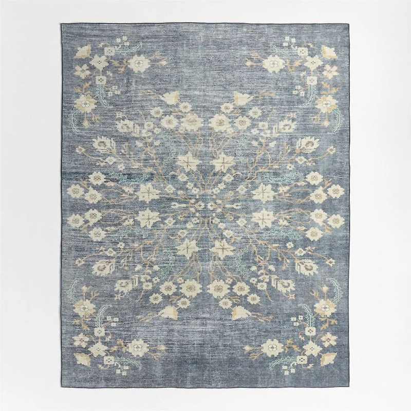 Jules Floral Washable Area Rug 6'x9'
