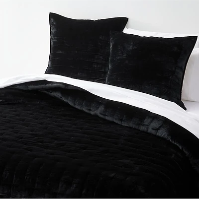 Juliet Black Velvet King Quilt
