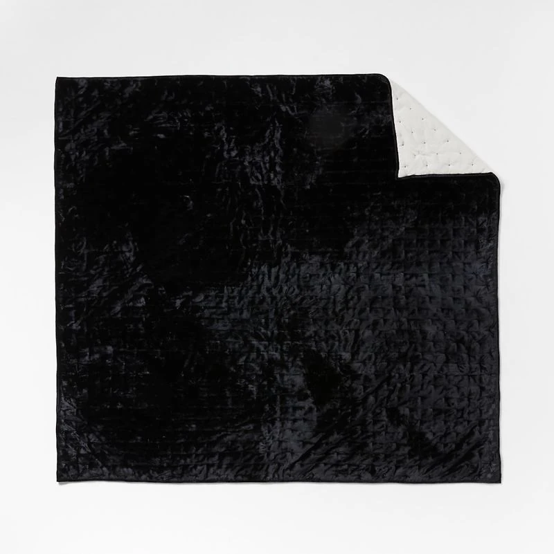 Juliet Black Velvet King Quilt