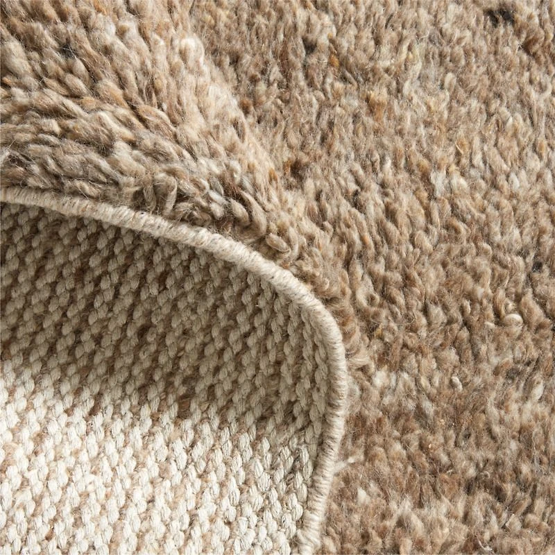 Juneau Wool Sand Brown Area Rug 9'x12'
