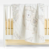 Jungle Lion Organic Cotton Baby Crib Quilt