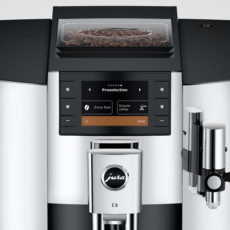 JURA ® E8 Automatic Espresso Machine in Chrome