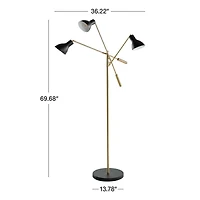Kace Triple Head Floor Lamp