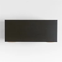 Kaufman 62" Black and Natural Wood Desk with File Drawer