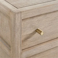 Keane 64" Weathered Natural Solid Wood 6-Drawer Dresser
