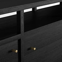 Keane 166" Black Wood Storage Media Console Set