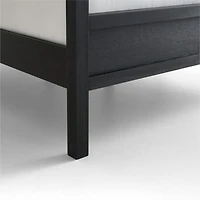 Keane Black Solid Wood Full Canopy Bed
