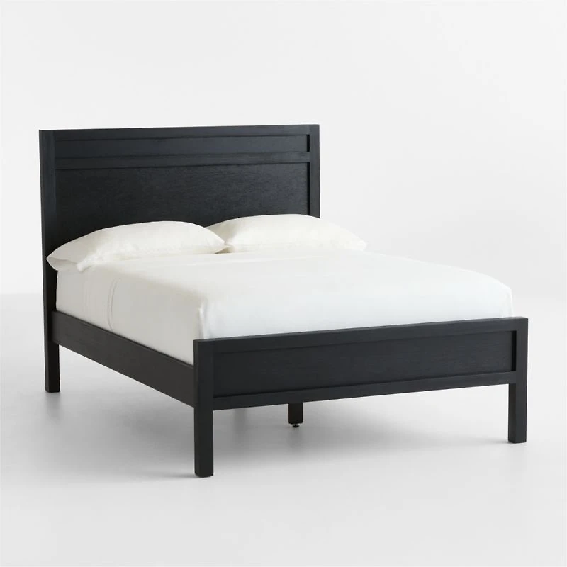 Keane Black Solid Wood Full Bed