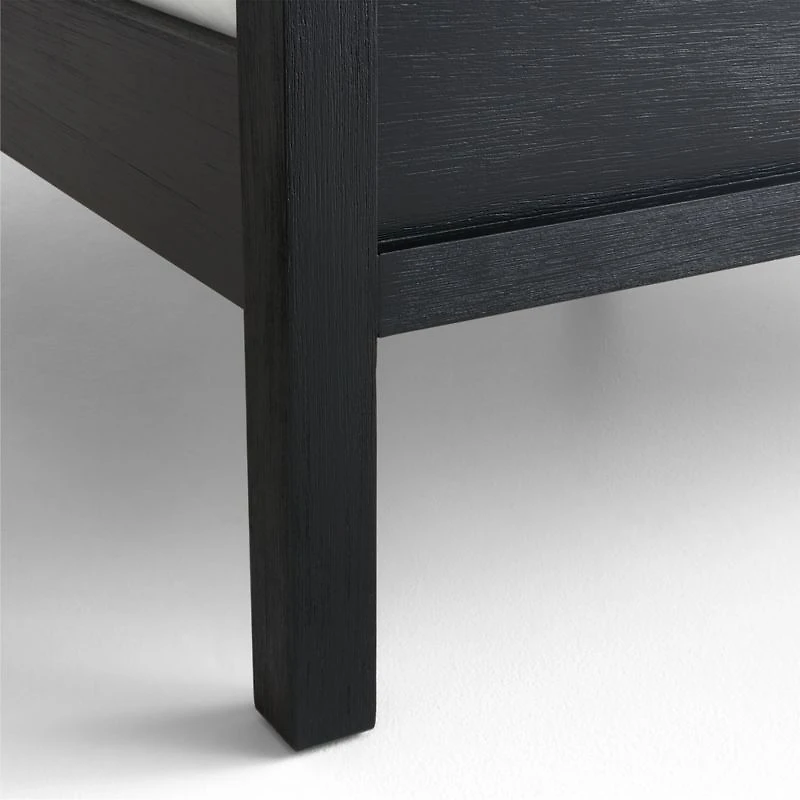 Keane Black Solid Wood Full Bed