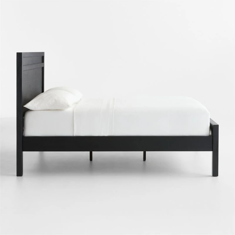 Keane Black Solid Wood Full Bed