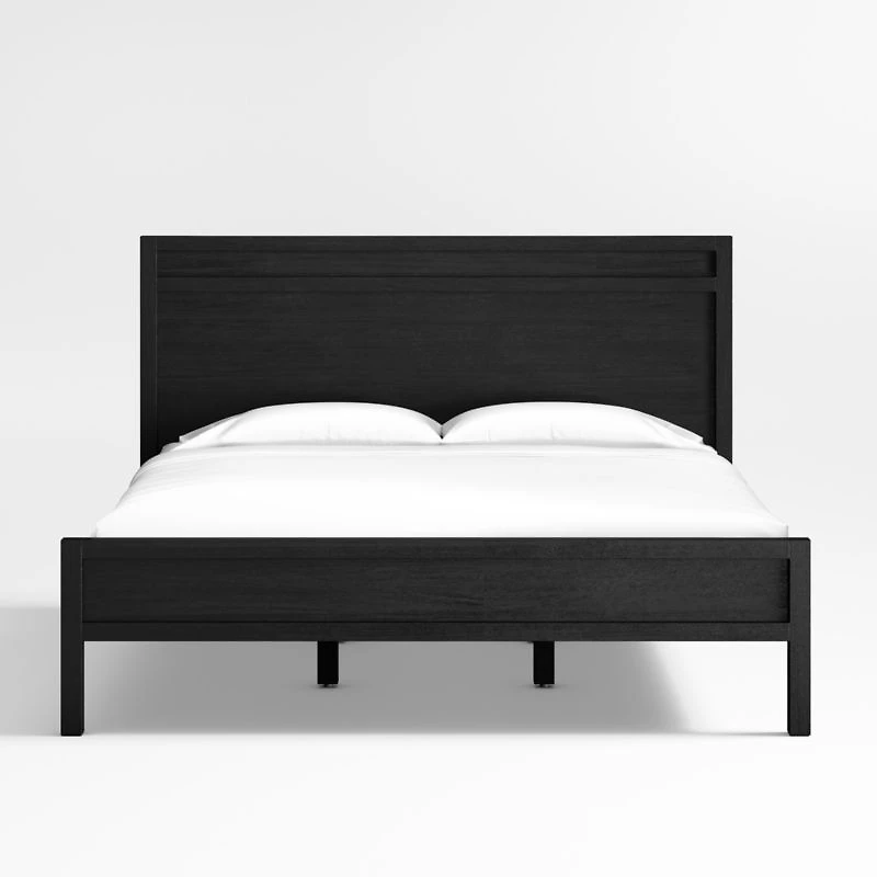Keane Black Solid Wood Full Bed
