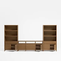 Keane 152" Driftwood Storage Media Console Set