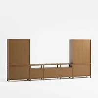 Keane 166" Driftwood Storage Media Console Set